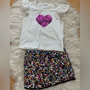 SHEIN Girls Sequin Outfit